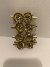 Christmas Tree Candle Clip Holders. Set 8 Gold Tone Vintage