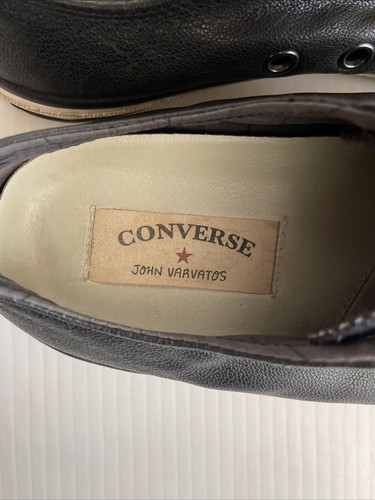 Converse X John Varvatos All Star Low Top Multi Eyelet Sneaker Black Leather 8US - Picture 10 of 11