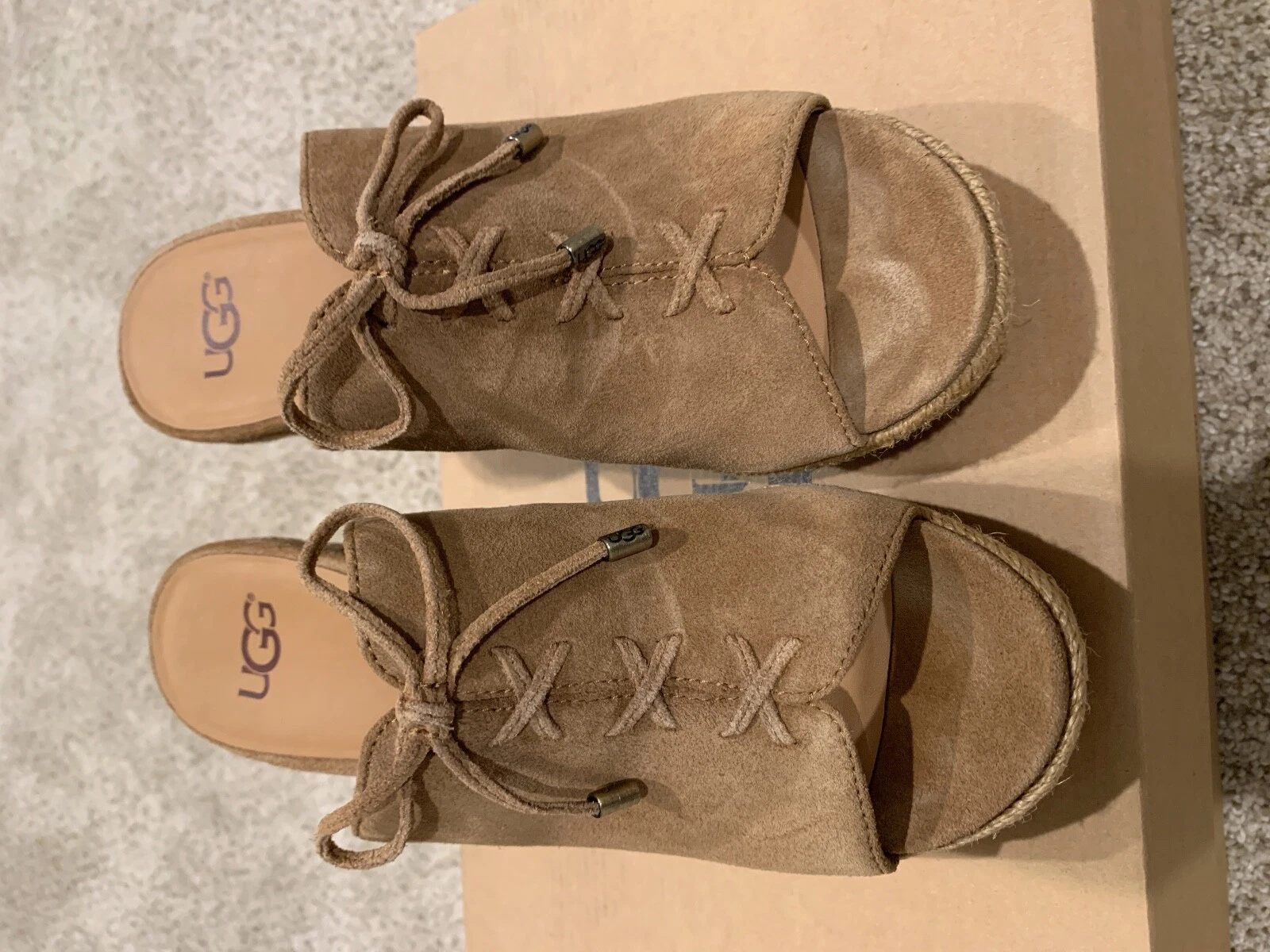 Sandali con zeppa UGG Australia punta aperta taglia 5
