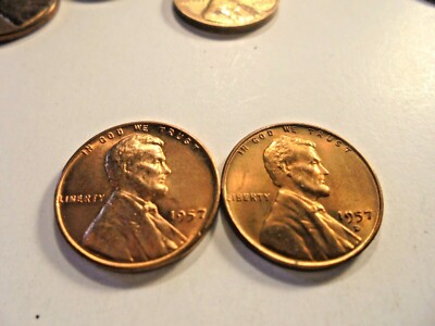 VERY Nice 1957 P& D  WHEAT Cents higher grade   UNC COINS**#B57PD