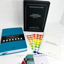 Wordsworth Undated Vertical Daily Weekly Monthly Turquoise Planner Stickers New