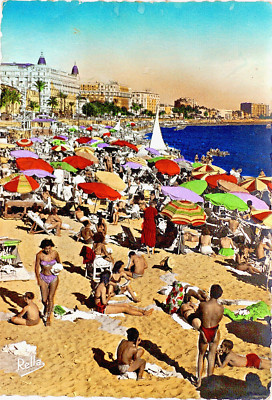 AK La Cote d'Azur Die französische Riviera Croisette Strand Frankreich Italien Süd