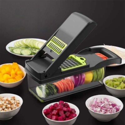 15 in 1 Gemüsehacker Küche Mandoline Gemüseschneider Hobel Obst Würfelschneider