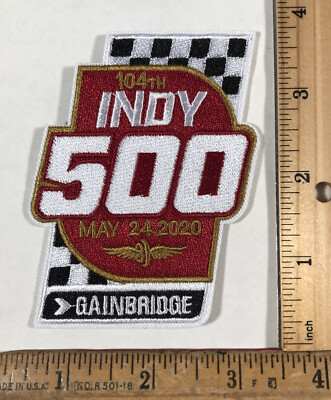 2020 Indy 500 Event Racing Iron On Patch 104th Indianapolis Gainbridge