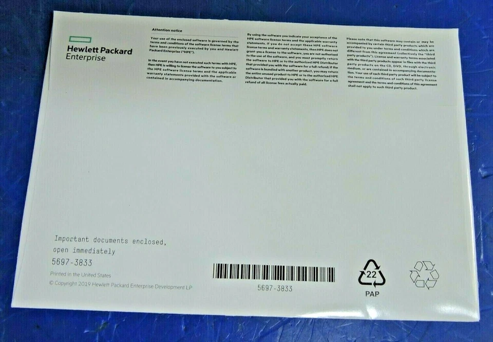 NEW HPE BD505A 0D1 HP iLO Advanced Server License 3Yr Support 872648-B21 SEALED - Image 3 of 4