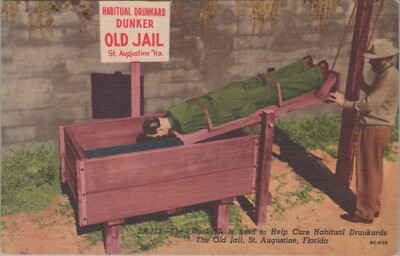 MR ALE PC The Old Jail Dunker Drunkard St Augustine, Florida  c1930s UNP B1375