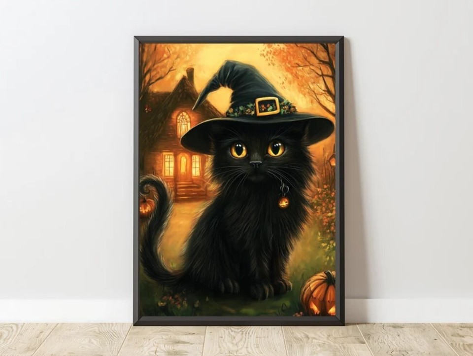 Dark Halloween Print, Vintage Halloween Wall Art for Spooky Decor eBay