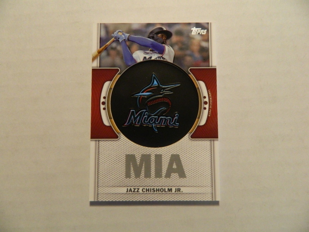 スポーツトイ・アクショントイ Jazz Chisholm Own the Name Relic topps 2023 Topps Commemorative Team Logo Patch Relic Card of Jazz