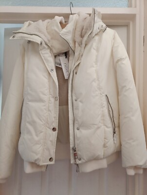 Next Petite Cream Puffa Jacket Size14p