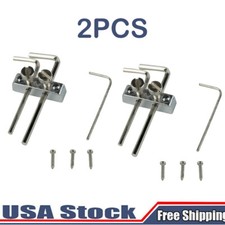 2pc Guitar Bass Allen Key Headstock Wrench Holder for Floyd Rose Tremolo Silver