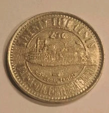 TWENTY FIVE (25) CENT GAMING TOKEN - PAR-A-DICE CASINO EAST PEORIA ILLINOIS