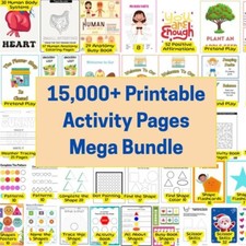 15,000 Printable Activity Pages Mega Bundle for Preschool  Kindergarten