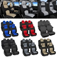 Full Set 5-Seats Cover Car Seat Covers Front Rear Polyester Cushion For Toyota