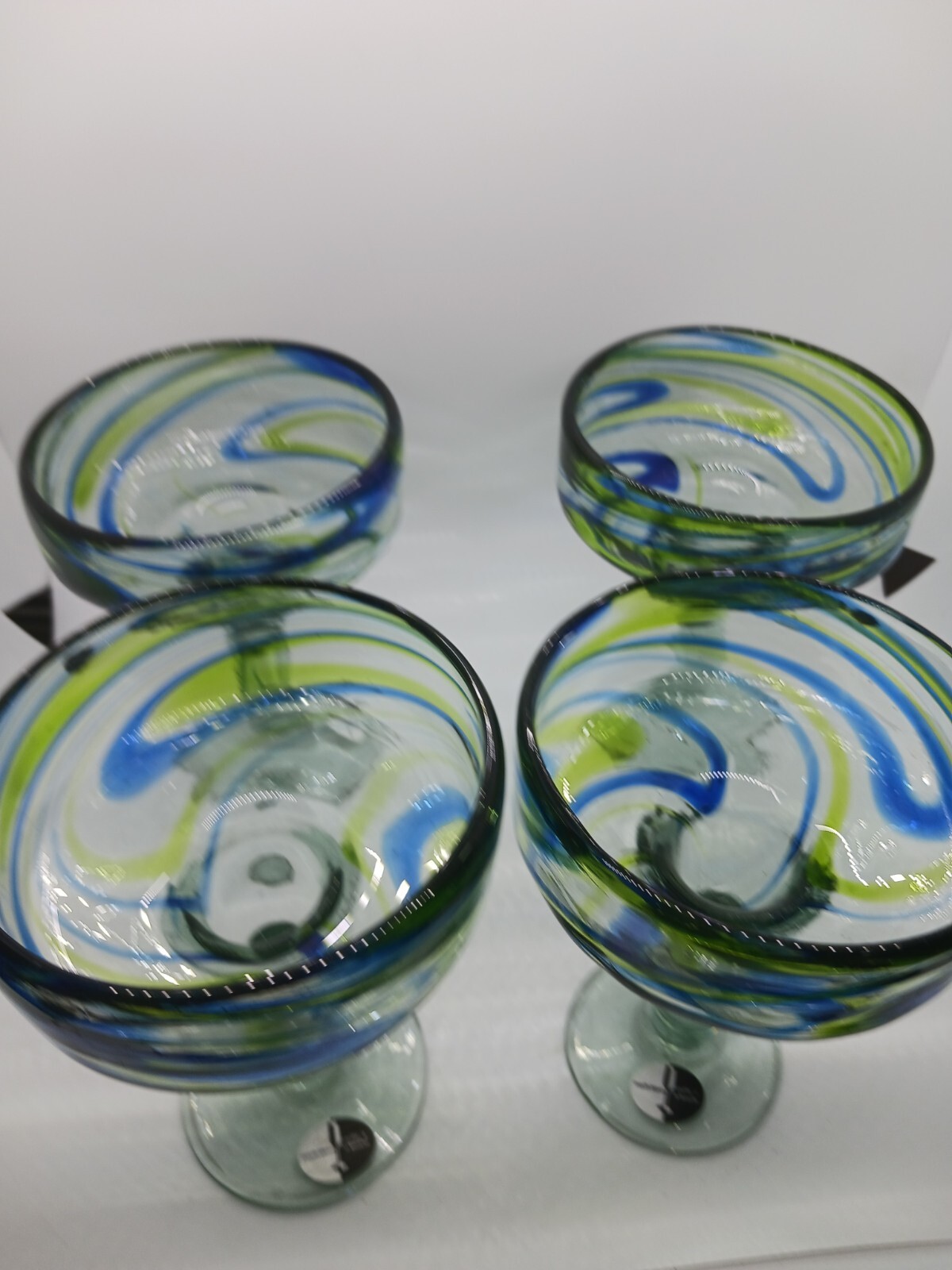 mexican hand blown margarita glasses eBay