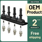1 Ignition Coil Pack UF669 and 4 Spark Plugs For 2015-2019 Chevy Trax 1.4L L4