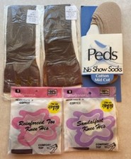 Vintage Lot of 4 pr Knee High Stockings plus 2 pr Peds
