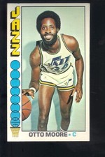 1976-77 TOPPS BASKETBALL JUMBO CARD OTTO MOORE #106 EX-EX/MT JAZZ