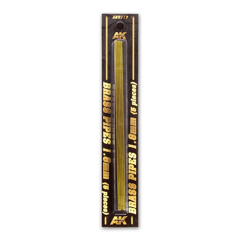 Brass Pipes 1.8mm (5pcs) - Hobby Tools & Accessories - AK Interactive Brand New