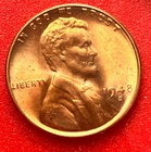 1948-D Lincoln Wheat Cent Penny GEM RED BU From an Original Bank Roll
