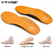 Leather Orthotic Flat Feet Arch Support Orthopedic Insole for Shoe Sole In