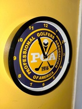 PGA Tour OldLogo Golf Club House Golfer Bar Man Cave Advertising Clock Sign