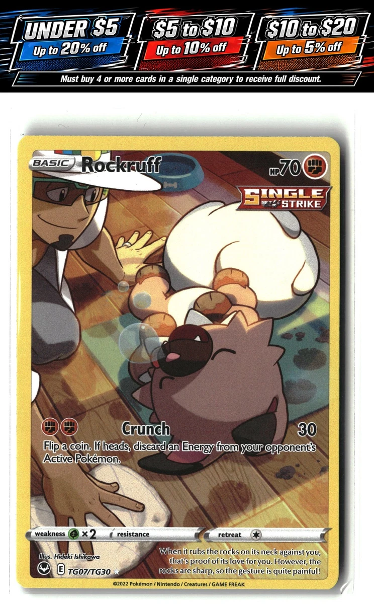 Rockruff TG07/TG30 Swsh12: Sword & Shield - Silver Tempest Trainer Gallery for  sale | eBay