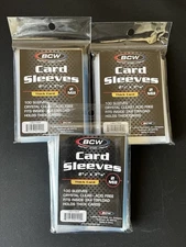 BCW - THICK Card - Penny Soft Sleeves 3 Packs - 300 Sleeves - Brand New