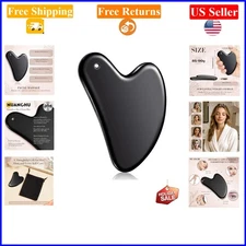 Black Stainless Steel Gua Sha Facial Tool for Face & Body, Hydrating Skin Care
