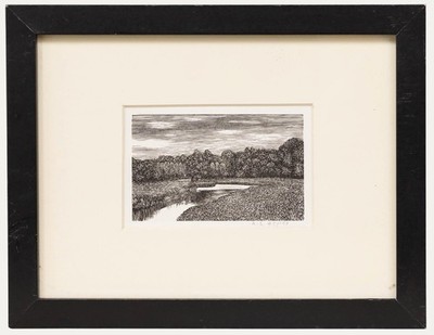 Reynolds Stone (1909-1979) - feiner Holzstich des 20. Jahrhunderts, The River Ebble