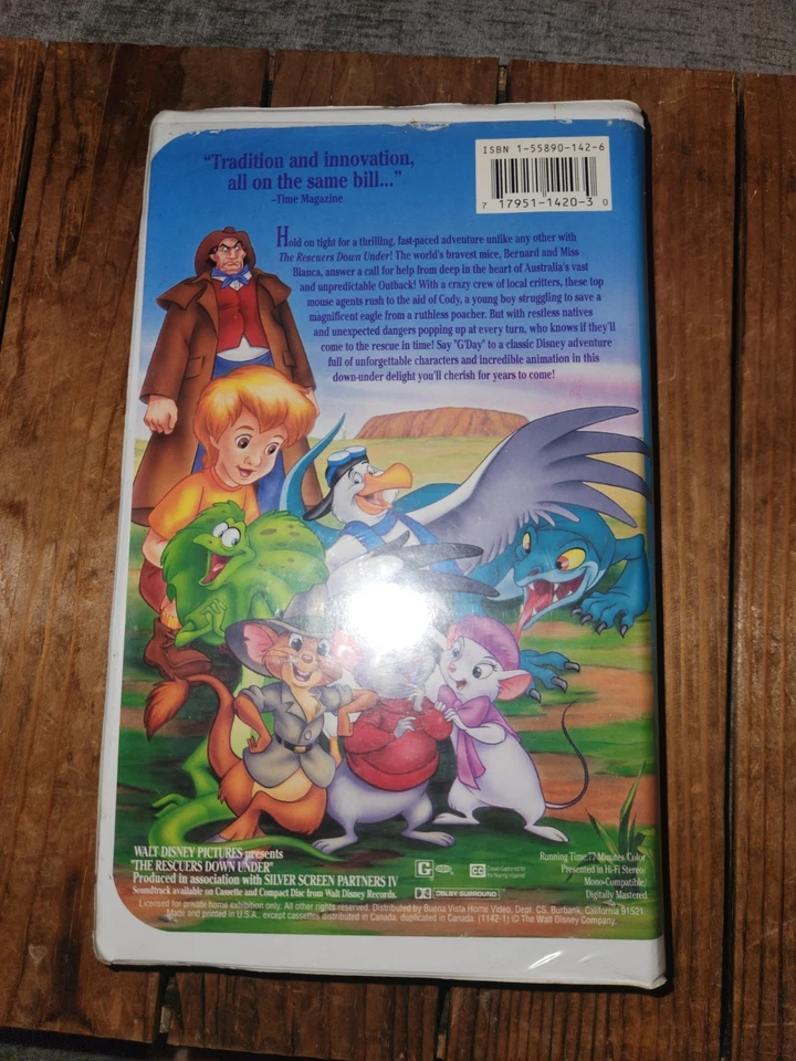 Disney The Rescuers Down Under Animated Movie VHS - Image 2 of 3