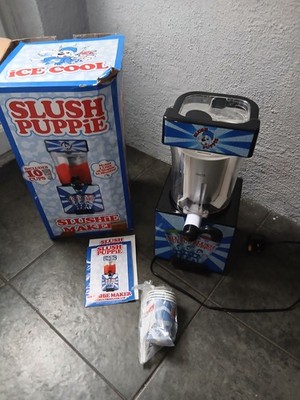 Sehr guter Zustand Slush Puppy Slushie Maker Gefrorene Getränke Maschine mit Box voll funktionsfähig 