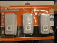 Power Failure Led Night Lights Emergency Backup Motion Activated 3 Pack New