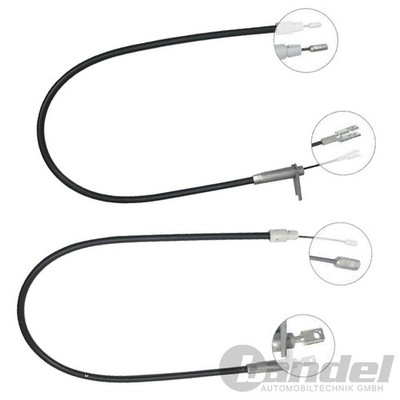 2x BREMSSEIL SEILZUG HANDBREMSE für MERCEDES C-KLASSE W203 S203 CL203 CLK
