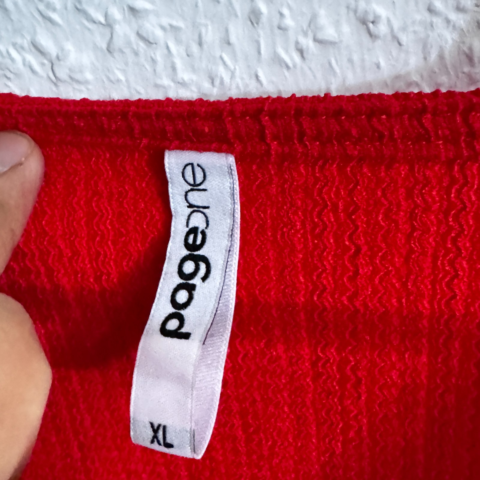 Page One Red V Neck Wrap Style Top - Size XL image 3