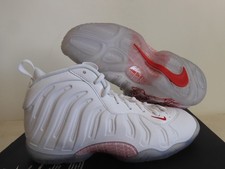 Nike Little Posite One Foamposite KSA GS White-University Red Sz 4Y CN5268-100 