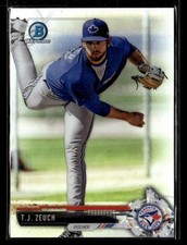 2017 Bowman Draft #BDC-68 T.J. Zeuch Chrome Refractor Card Toronto Blue Jays
