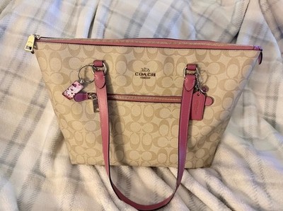 Coach Signature Gallery Women's Tote Bag - Brown/Pink