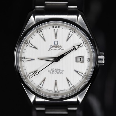 Omega Seamaster Aqua Terra 150M 41.5mm White Teak Dial Stainless