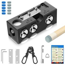 11-in-1 Pool Cue Tip Kit, Cue Tip Shaping Tool, Professional Cue Tip Repair A...
