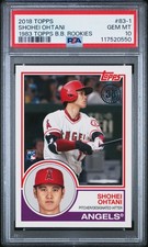 2018 TOPPS 1983 TOPPS BB ROOKIES #83-1 SHOHEI OHTANI PSA 10