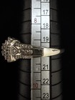 925 Sterling Silver 1/2 CTW Diamond  Square Halo Accent Ring Size 9 — photo 6