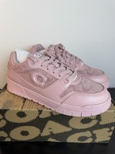 Women's COACH Soho Lace-Up Sneakers Carnation Size 10 B