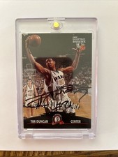 Tim Duncan Rookie On Card Wake Forest Autograph. COA By Ken Goldin.. rookie card picture