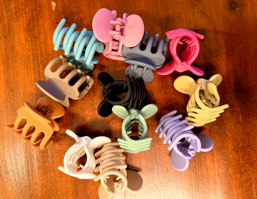 12 Pcs Small Hair Claw Clips Assorted Colors