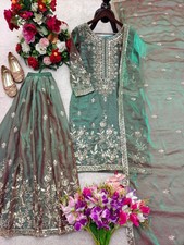 INDIAN SALWAR KAMEEZ PAKISTANI WEDDING PARTY DRESS WEAR BOLLYWOOD SUIT SHARARA