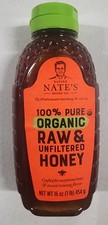 Nature Nate's Organic Honey 16oz Squeeze Bottle - Raw Unfiltered 08/12/26