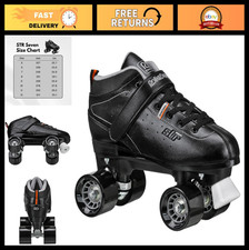 Men's Quad Roller Speed Skates - STR Seven, High-Performance, Adjustable Fit, Fa