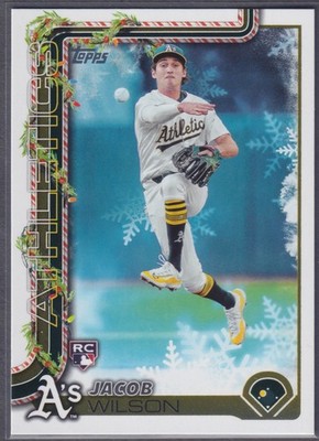 2025 Topps Holiday #H4 Jacob Wilson Rookie Athletics