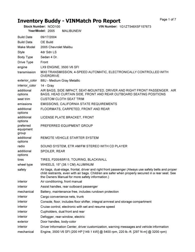 Airbag Air Bag VIN Z 4th Digit New Style Passenger Seat Fits 04-05 MALIBU 293337 — 第 2/4 张图片