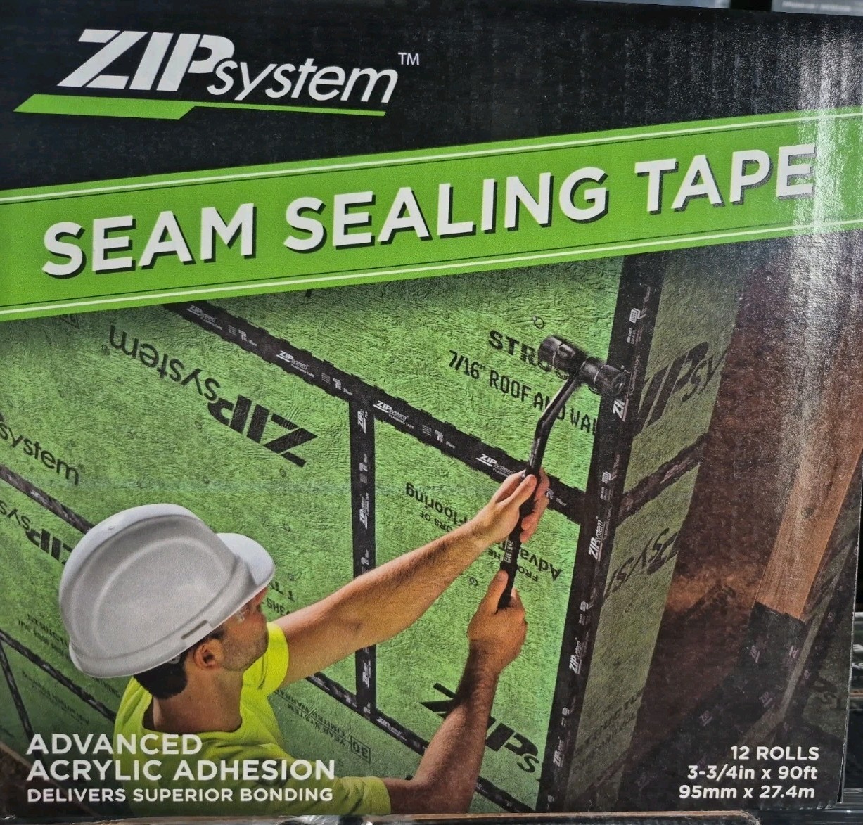 ZIP System Flashing Tape 3.75" x 90' (12 Rolls) Huber ZIP Tape Full Case
